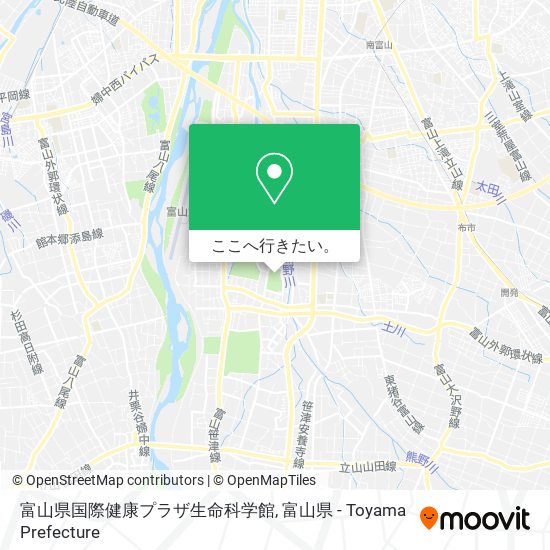 富山県国際健康プラザ生命科学館地図