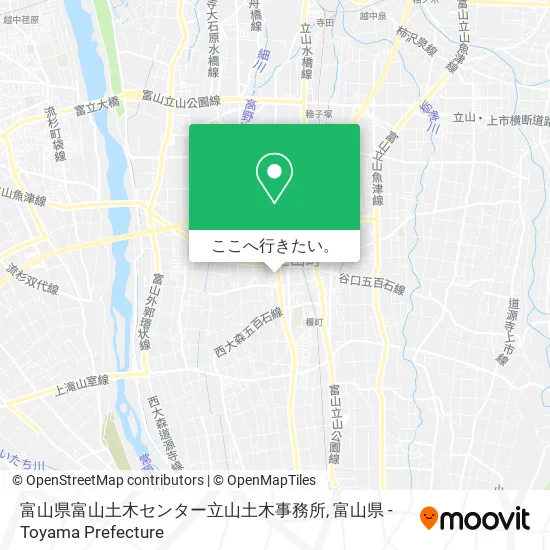 富山県富山土木センター立山土木事務所地図