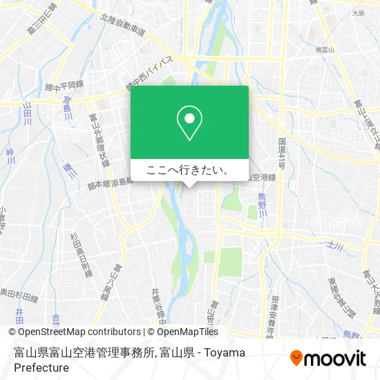 富山県富山空港管理事務所地図