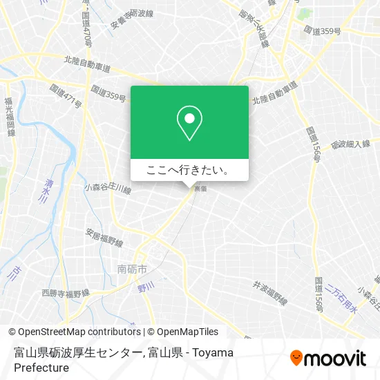 富山県砺波厚生センター地図