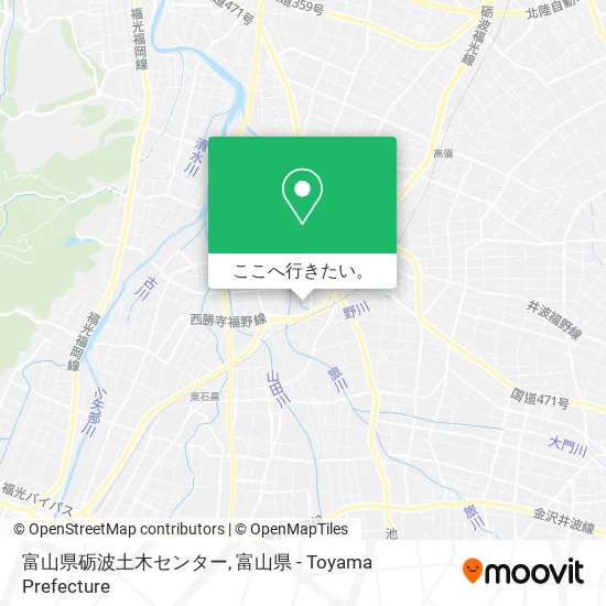 富山県砺波土木センター地図