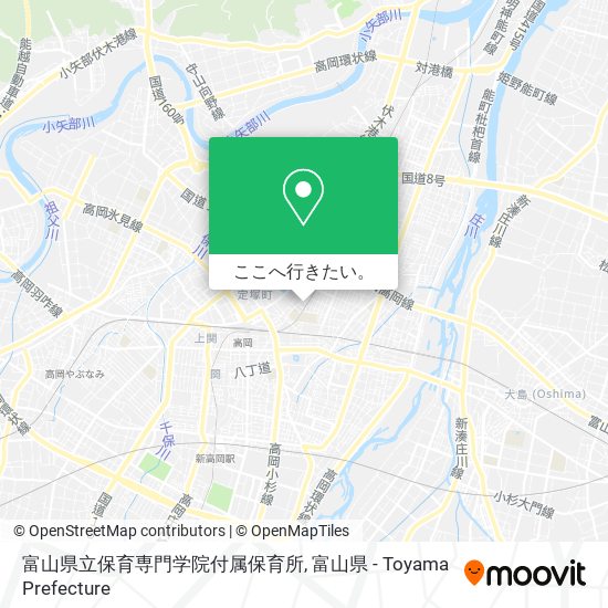 富山県立保育専門学院付属保育所地図