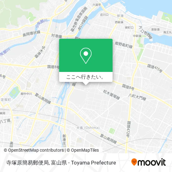 寺塚原簡易郵便局地図