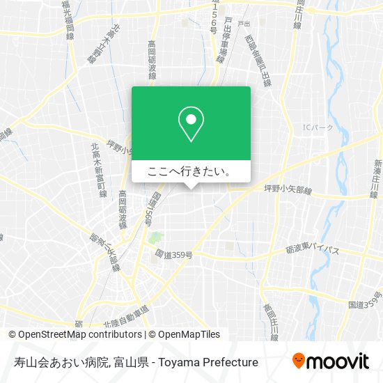 寿山会あおい病院地図