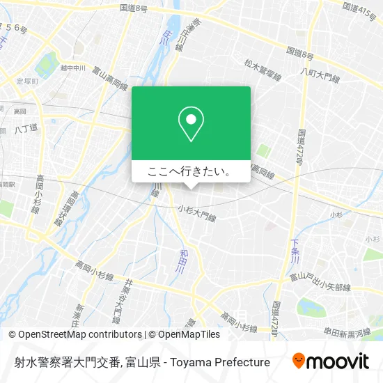 射水警察署大門交番地図