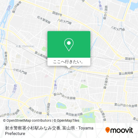射水警察署小杉駅みなみ交番地図