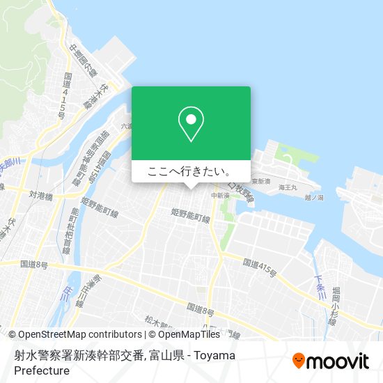 射水警察署新湊幹部交番地図
