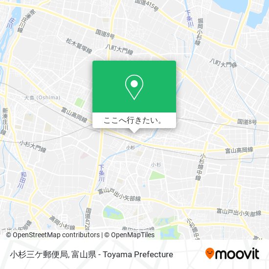 小杉三ケ郵便局地図