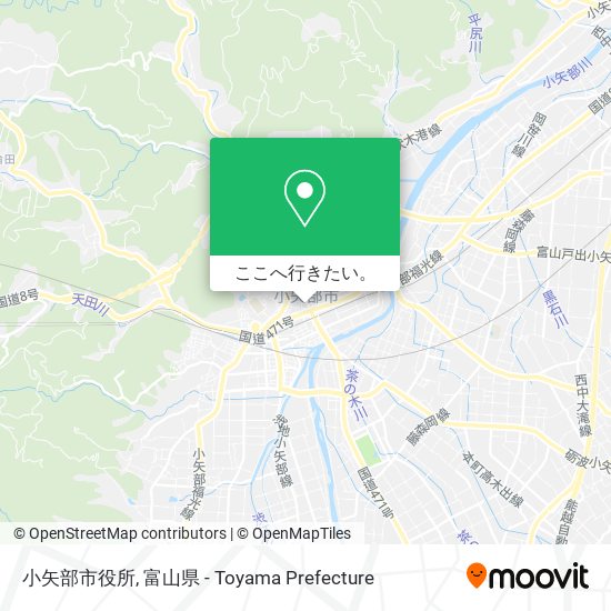 小矢部市役所地図