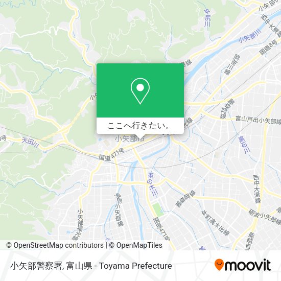小矢部警察署地図