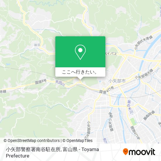小矢部警察署南谷駐在所地図