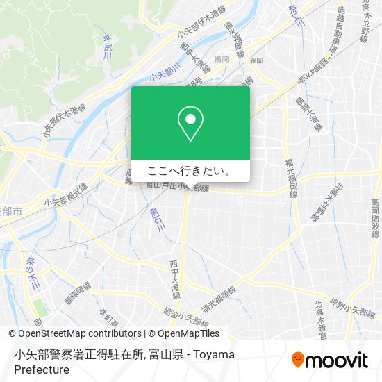小矢部警察署正得駐在所地図