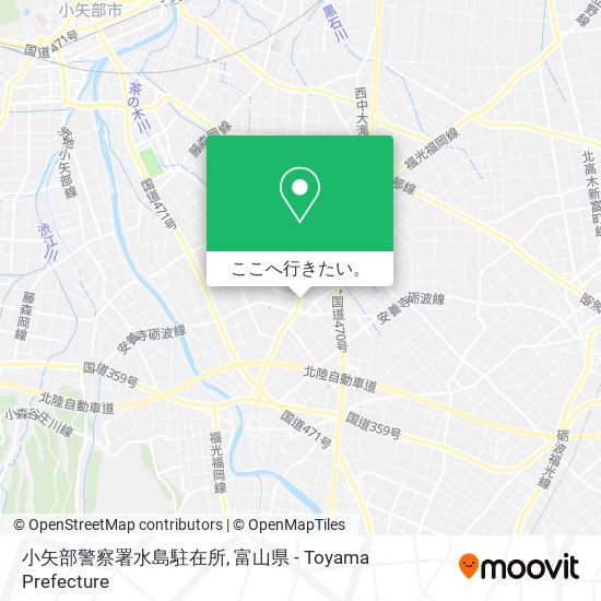 小矢部警察署水島駐在所地図
