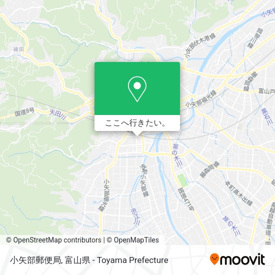 小矢部郵便局地図