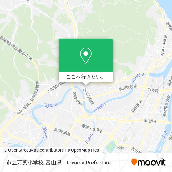 市立万葉小学校地図