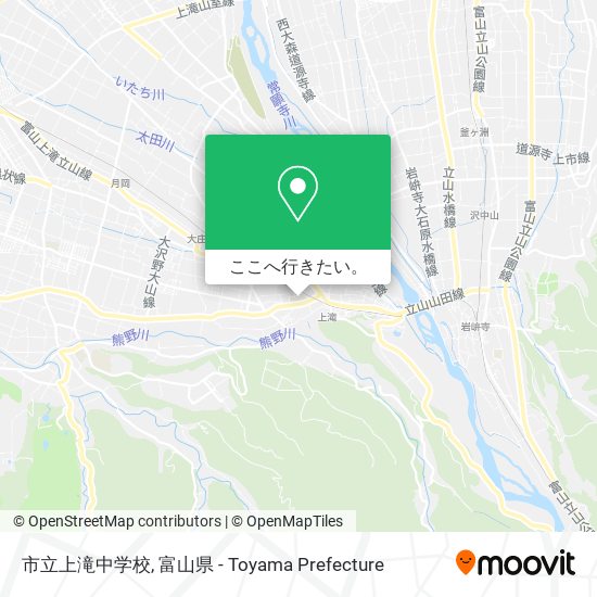 市立上滝中学校地図