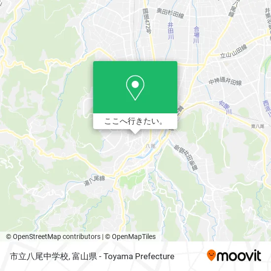 市立八尾中学校地図