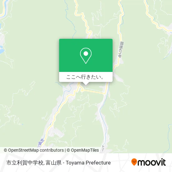 市立利賀中学校地図