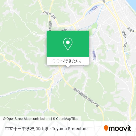 市立十三中学校地図