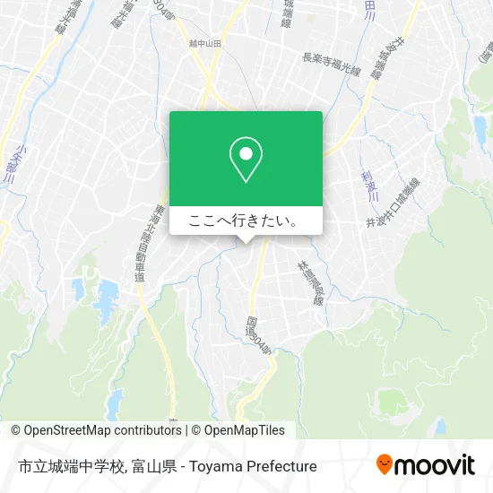 市立城端中学校地図