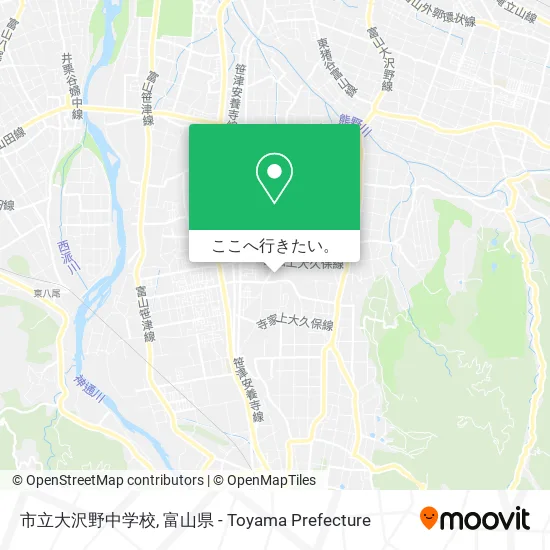 市立大沢野中学校地図
