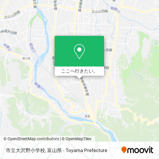 市立大沢野小学校地図