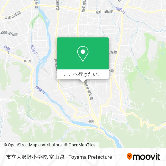 市立大沢野小学校地図