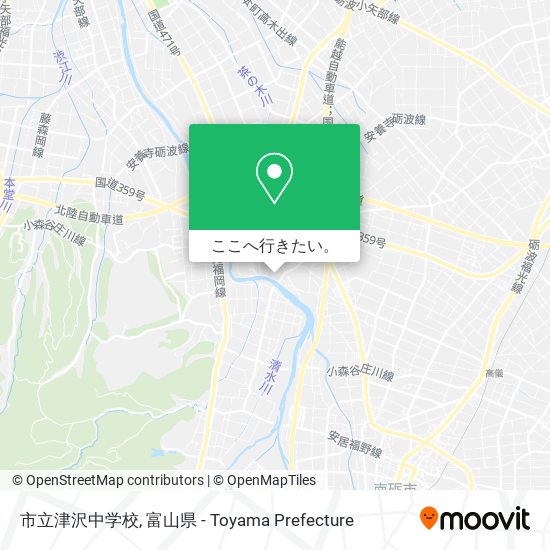 市立津沢中学校地図