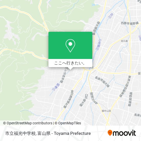 市立福光中学校地図