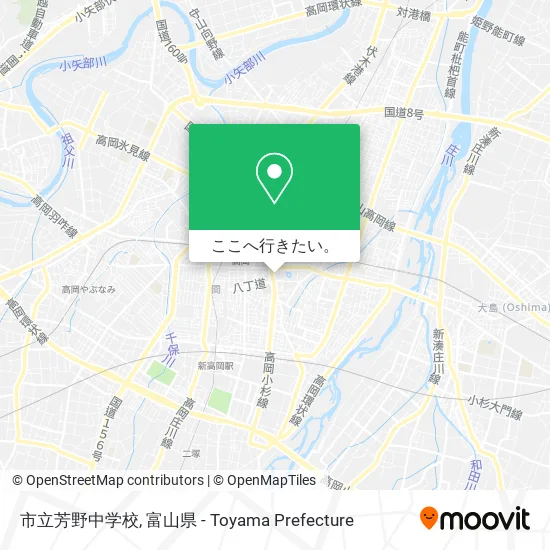 市立芳野中学校地図