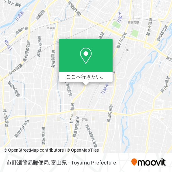 市野瀬簡易郵便局地図