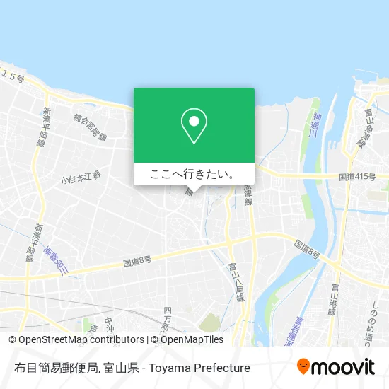布目簡易郵便局地図