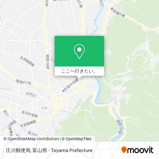 庄川郵便局地図