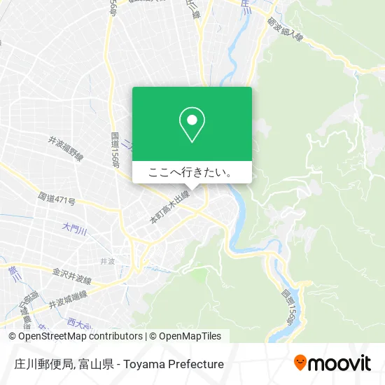 庄川郵便局地図