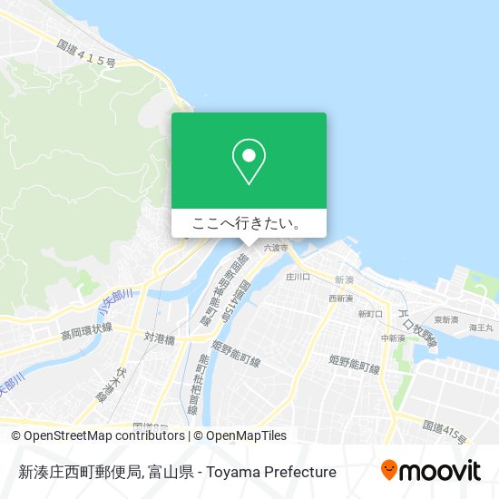 新湊庄西町郵便局地図