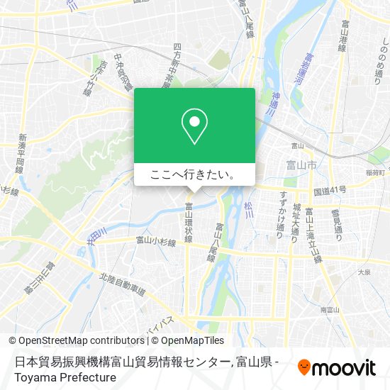 日本貿易振興機構富山貿易情報センター地図