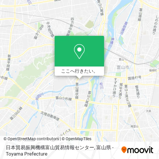 日本貿易振興機構富山貿易情報センター地図