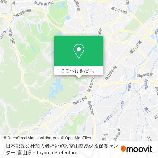 日本郵政公社加入者福祉施設富山簡易保険保養センター地図