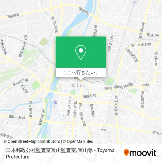 日本郵政公社監査室富山監査室地図