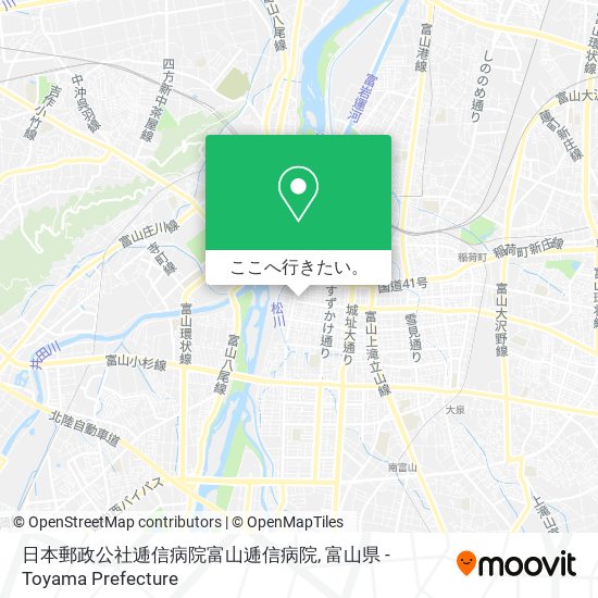 日本郵政公社逓信病院富山逓信病院地図