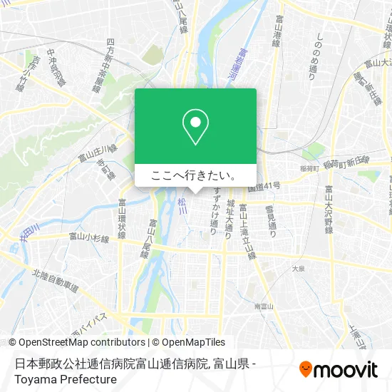 日本郵政公社逓信病院富山逓信病院地図