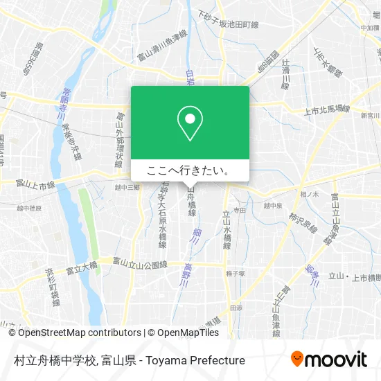 村立舟橋中学校地図