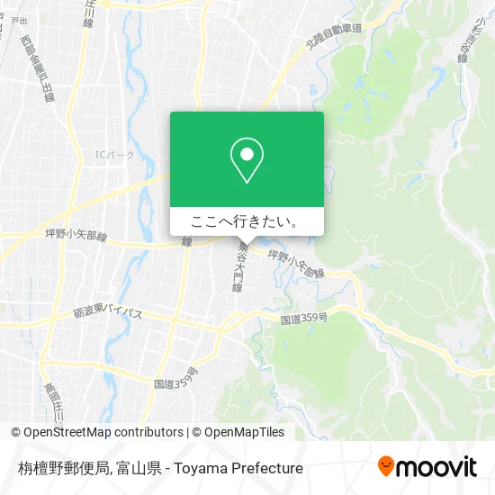 栴檀野郵便局地図