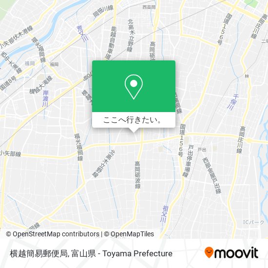 横越簡易郵便局地図