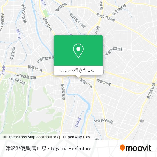 津沢郵便局地図