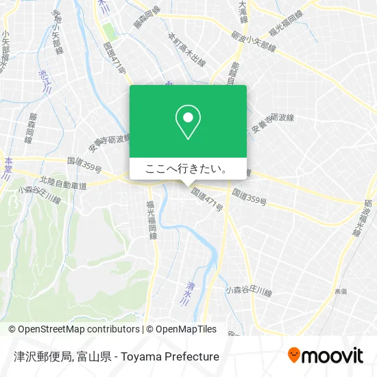 津沢郵便局地図