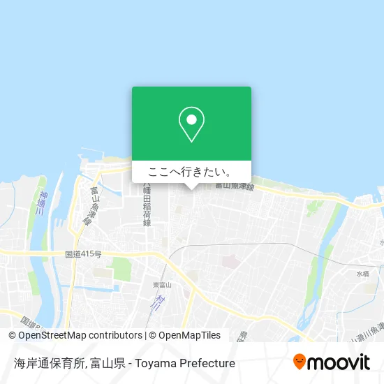 海岸通保育所地図