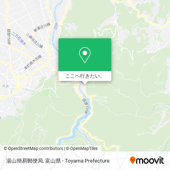 湯山簡易郵便局地図