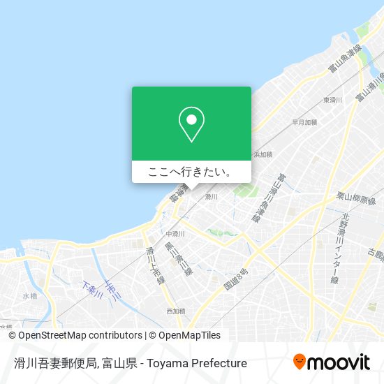 滑川吾妻郵便局地図