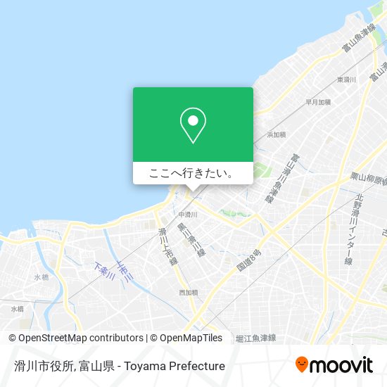 滑川市役所地図